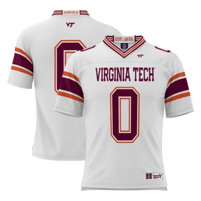 #0 Virginia Tech Hokies ProSphere Football Jersey - White SKU:200594330