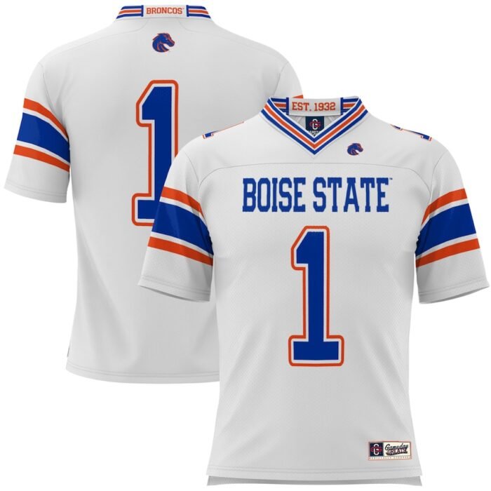 #1 Boise State Broncos ProSphere Football Jersey - White SKU:200425354
