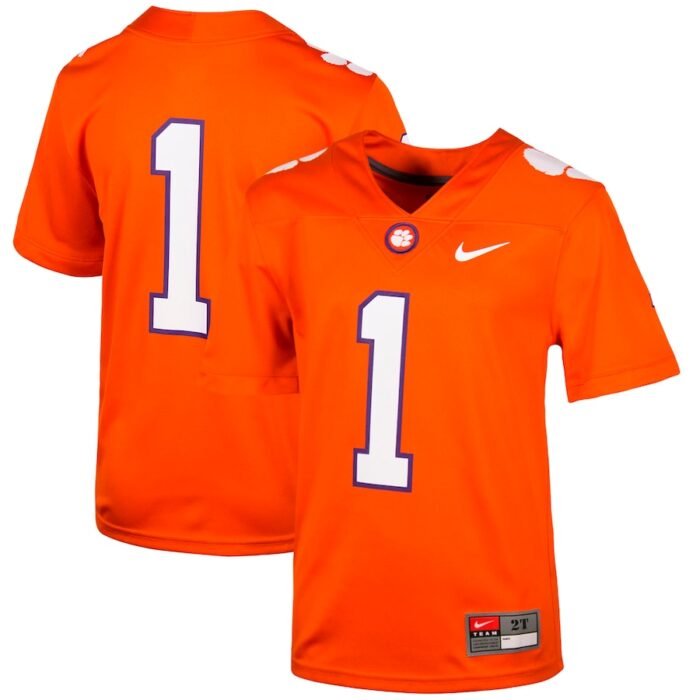 #1 Clemson Tigers Nike Toddler Untouchable Football Jersey - Orange SKU:4993486
