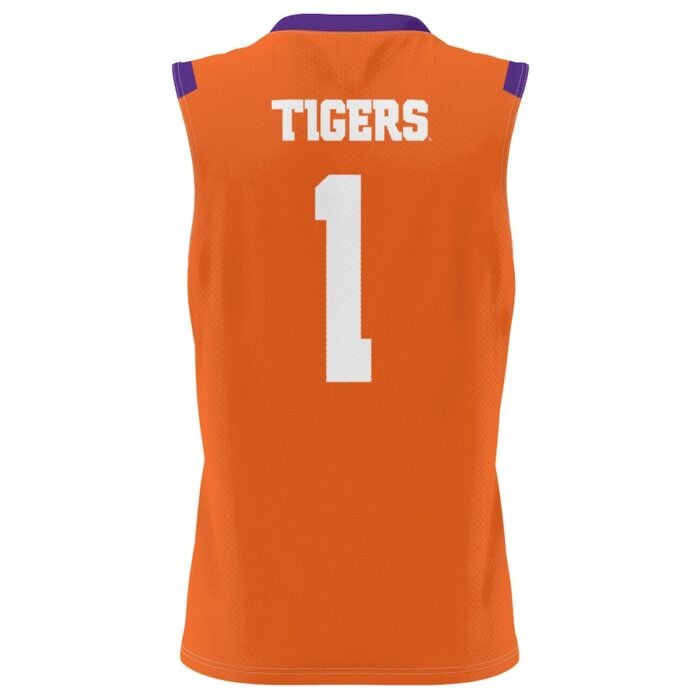 #1 Clemson Tigers ProSphere Unisex Basketball Jersey - Orange SKU:200425588