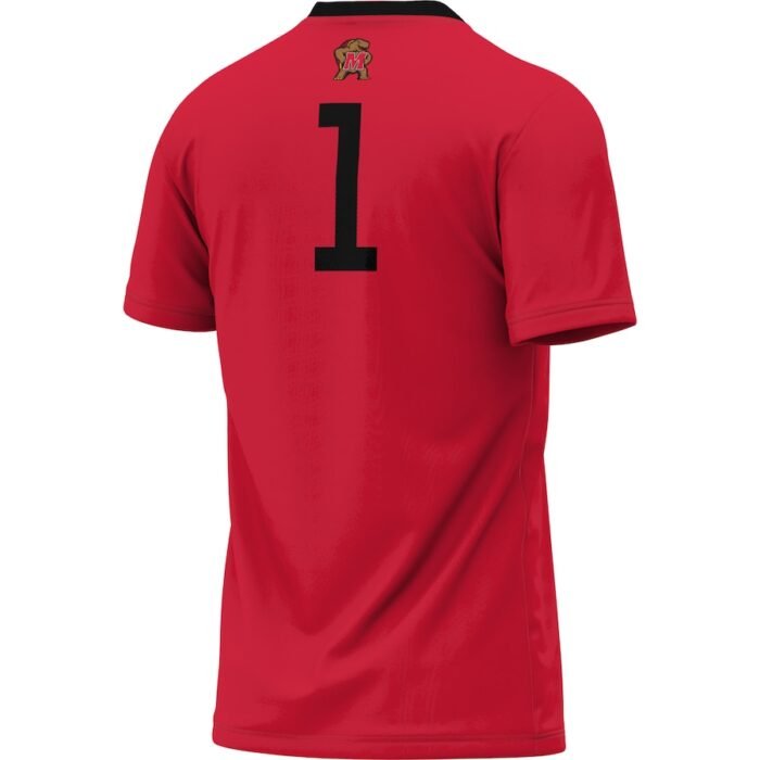 #1 Maryland Terrapins ProSphere Mens Soccer Jersey - Red SKU:200533215