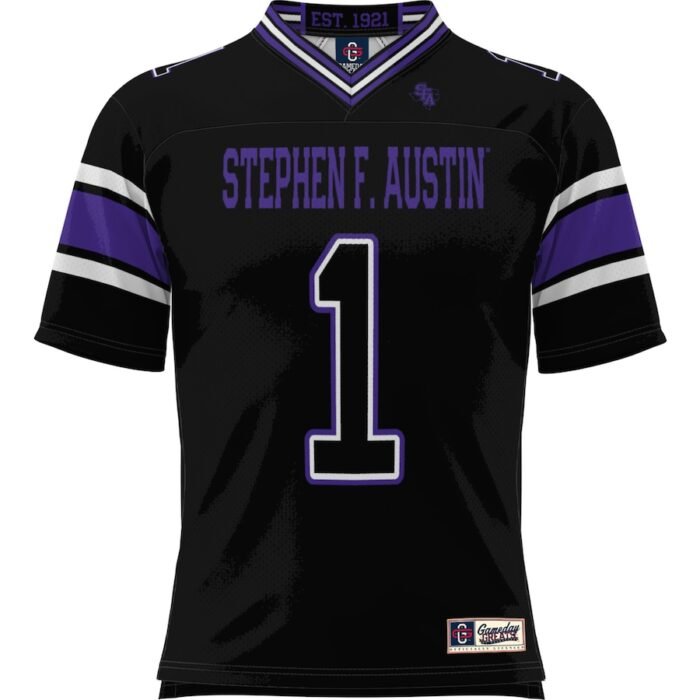 #1 Stephen F Austin Lumberjacks ProSphere Football Jersey - Black SKU:200425377