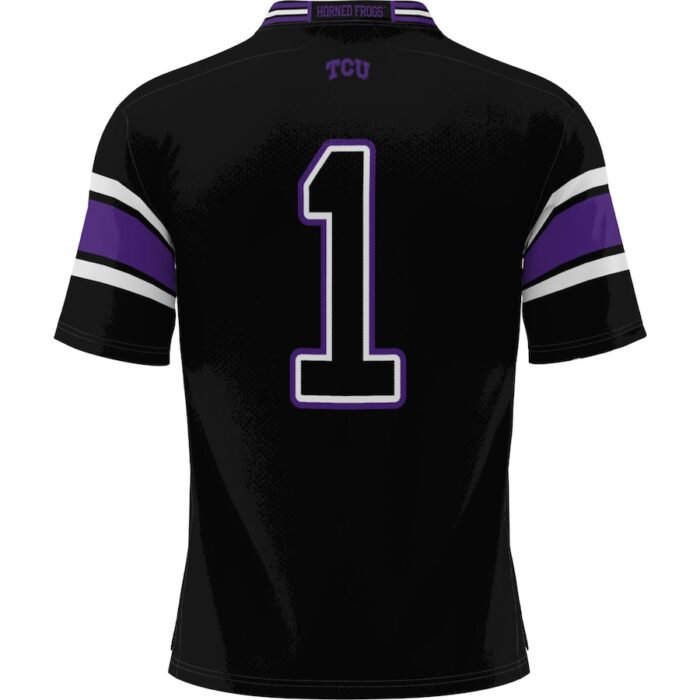 #1 TCU Horned Frogs ProSphere Youth Endzone Football Jersey - Black SKU:5273590