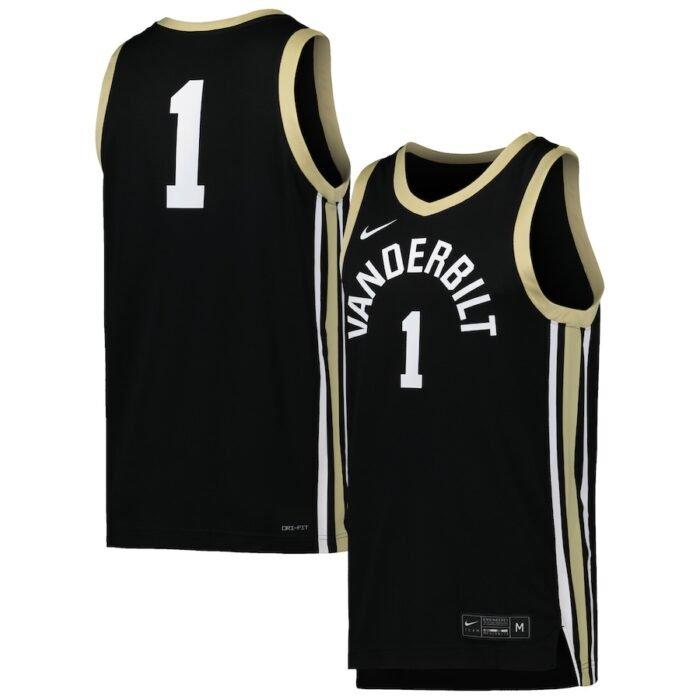 #1 Vanderbilt Commodores Nike Replica Basketball Jersey - Black SKU:5200455