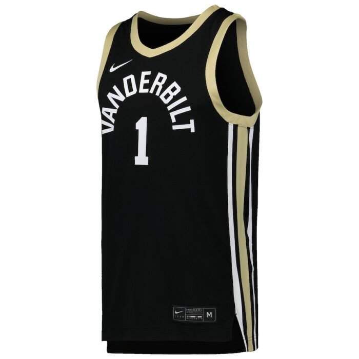 #1 Vanderbilt Commodores Nike Replica Basketball Jersey - Black SKU:5200455