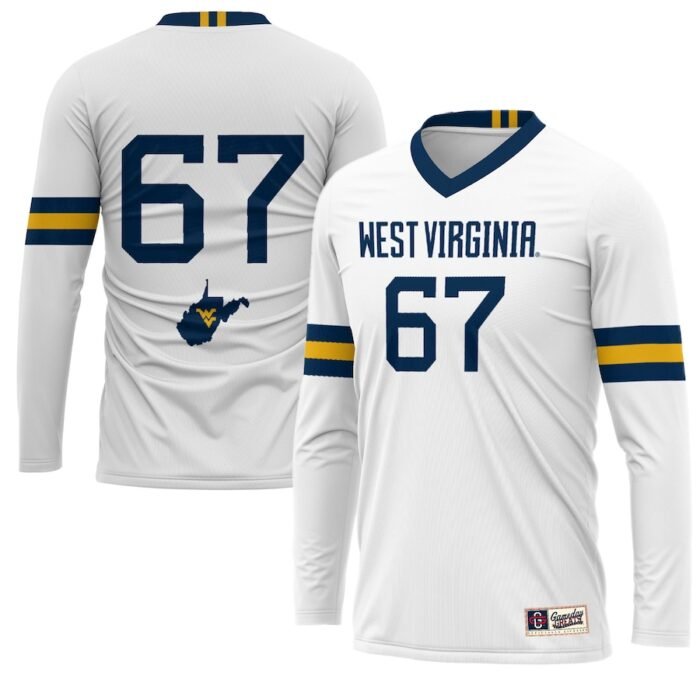 #67 West Virginia Mountaineers ProSphere Unisex Womens Volleyball Jersey - White SKU:200461773