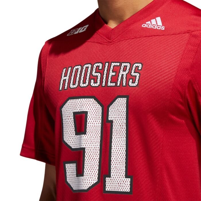 #91 Indiana Hoosiers adidas Premier Strategy Jersey - Crimson SKU:4278053