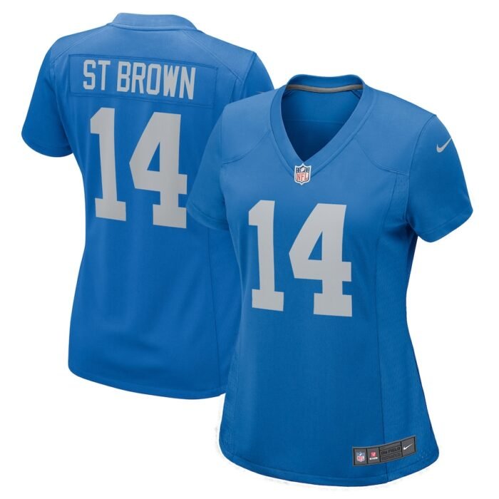 Amon-Ra St. Brown Detroit Lions Nike Womens Player Game Jersey - Blue SKU:5041470