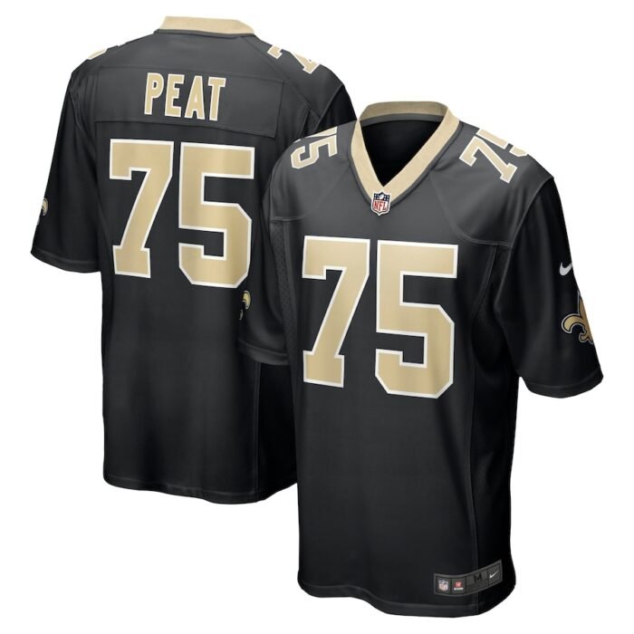 Andrus Peat New Orleans Saints Nike Game Jersey - Black SKU:4028072