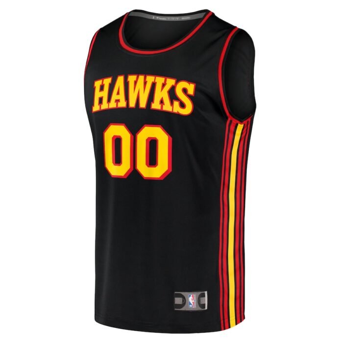 Atlanta Hawks Fanatics Branded Fast Break Replica Custom Jersey Black - Statement Edition SKU:4550808