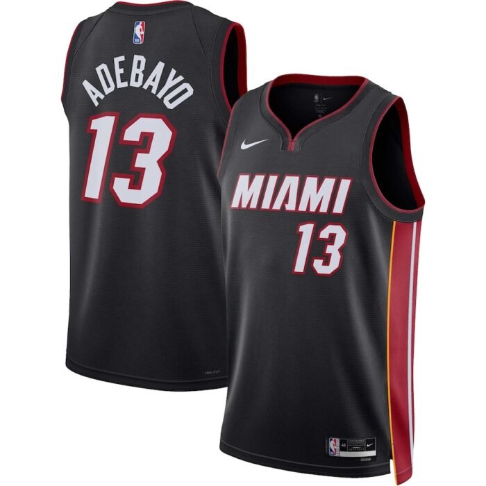Bam Adebayo Miami Heat Nike Unisex Swingman Jersey - Association Edition - Black SKU:4650422