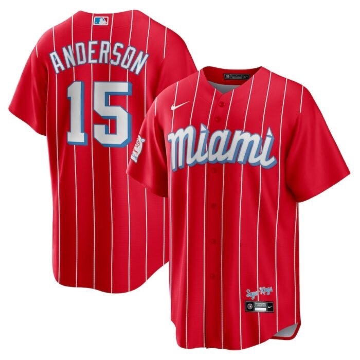 Brian Anderson Miami Marlins Nike City Connect Replica Player Jersey - Red SKU:200105911