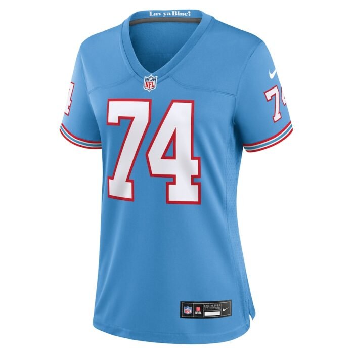 Bruce Matthews Tennessee Titans Nike Womens Oilers Throwback Retired Player Game Jersey - Light Blue SKU:200412582