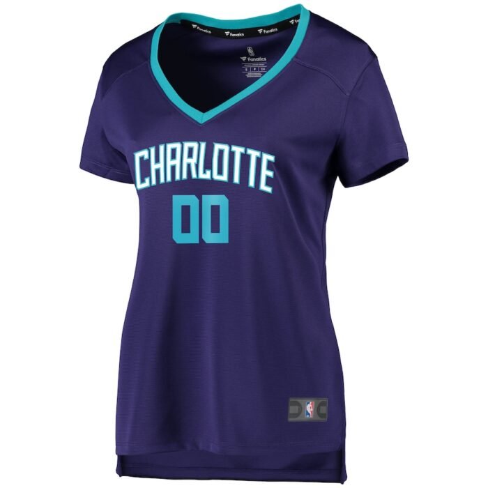 Charlotte Hornets Fanatics Branded Womens Fast Break Replica Custom Jersey Purple - Statement Edition SKU:2984255