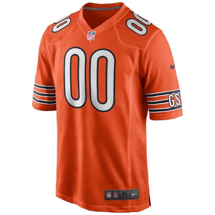 Chicago Bears Nike Alternate Custom Game Jersey - Orange SKU:3888066
