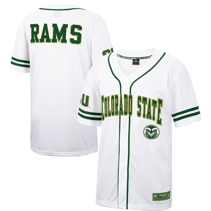 Colorado State Rams Colosseum Free Spirited Mesh Button-Up Baseball Jersey - White SKU:4661768