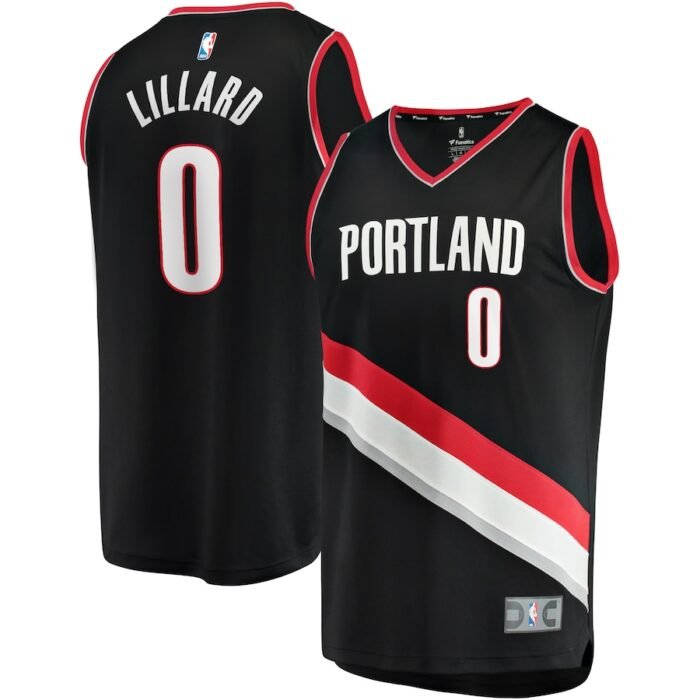 Damian Lillard Portland Trail Blazers Fanatics Branded Youth 2020/21 Fast Break Player Jersey - Black - Icon Edition SKU:3839312