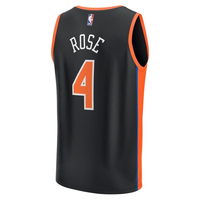 Derrick Rose New York Knicks Fanatics Branded Youth 2022/23 Fastbreak Jersey - City Edition - Black SKU:4894007