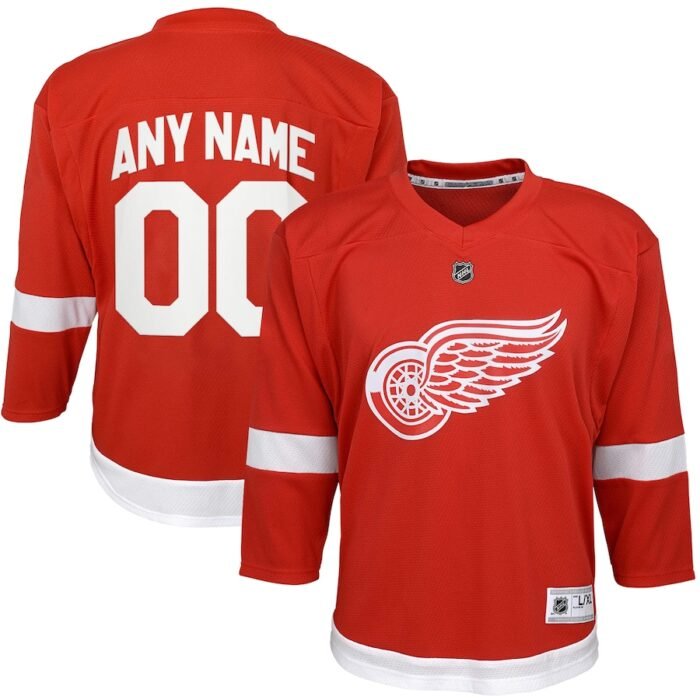 Detroit Red Wings Youth Home Replica Custom Jersey - Red SKU:4328540