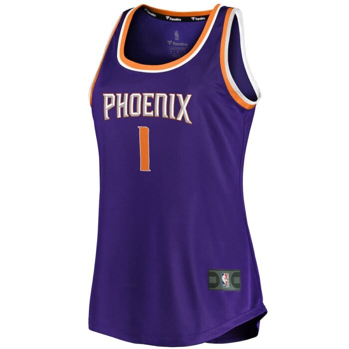 Devin Booker Phoenix Suns Fanatics Branded Womens Fast Break Team Tank Jersey - Icon Edition - Purple SKU:3522739