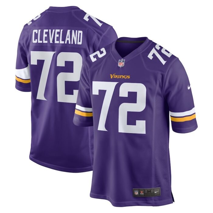 Ezra Cleveland Minnesota Vikings Nike Game Jersey - Purple SKU:4027135