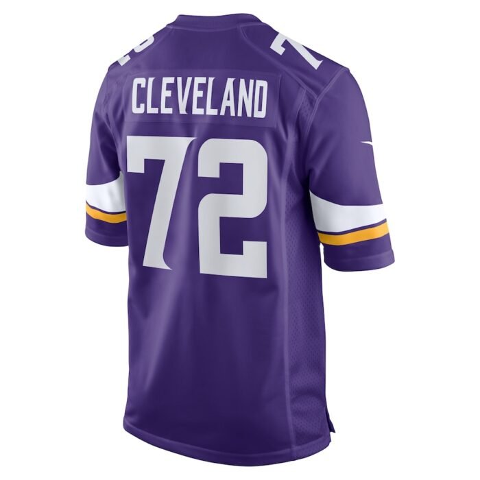Ezra Cleveland Minnesota Vikings Nike Game Jersey - Purple SKU:4027135