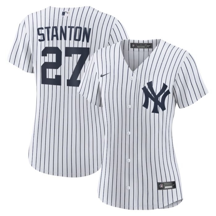 Giancarlo Stanton New York Yankees Nike Womens Home Replica Player Jersey - White SKU:3603189