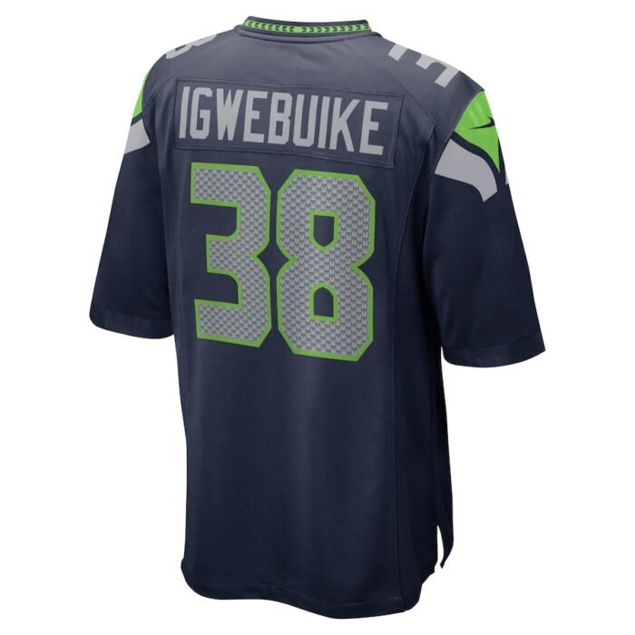 Godwin Igwebuike Seattle Seahawks Nike Home Game Player Jersey - College Navy SKU:5288926