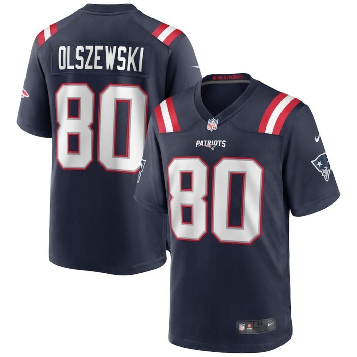 Gunner Olszewski New England Patriots Nike Game Jersey - Navy SKU:4027957