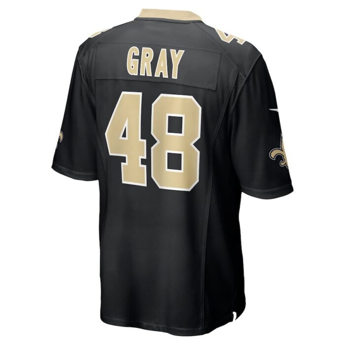 J.T. Gray New Orleans Saints Nike Game Jersey - Black SKU:4028051