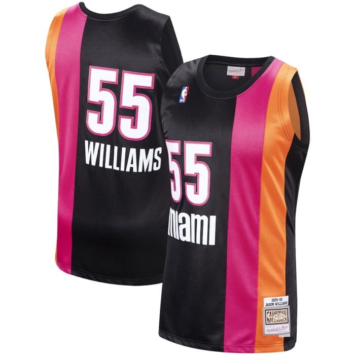 Jason Williams Miami Heat Mitchell & Ness Hardwood Classics Swingman Jersey - Black SKU:4380758