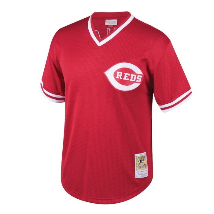 Johnny Bench Cincinnati Reds Mitchell & Ness Youth Cooperstown Collection Mesh Batting Practice Jersey - Red SKU:3288850