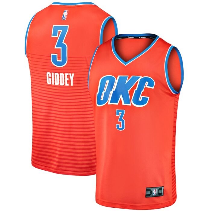 Josh Giddey Oklahoma City Thunder Fanatics Branded Fast Break Replica Player Jersey - Statement Edition - Orange SKU:4793182
