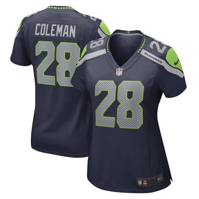 Justin Coleman Seattle Seahawks Nike Womens Game Player Jersey - College Navy SKU:5120269