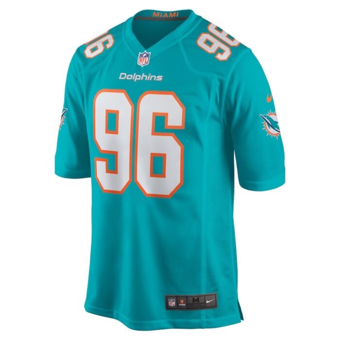 Justin Zimmer Miami Dolphins Nike Home Game Player Jersey - Aqua SKU:5288952