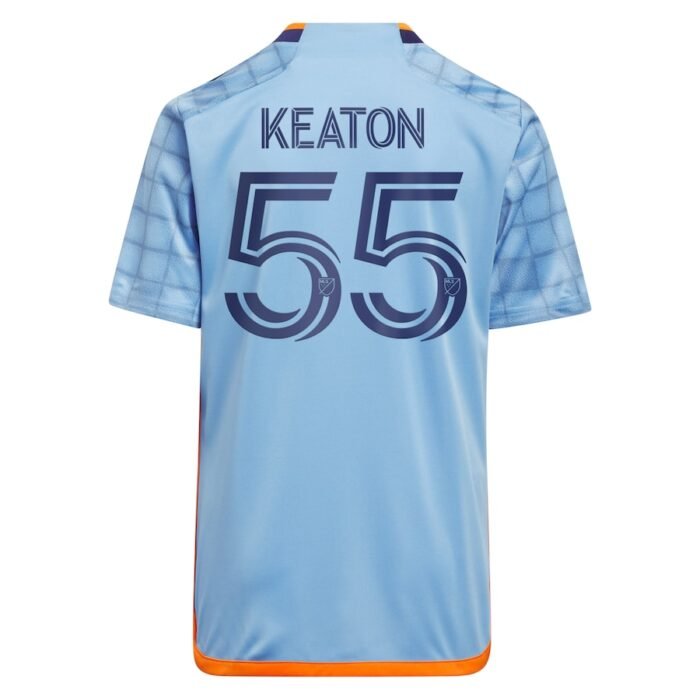 Keaton Parks New York City FC adidas Youth 2023 The Interboro Kit Replica Jersey - Light Blue SKU:5350661