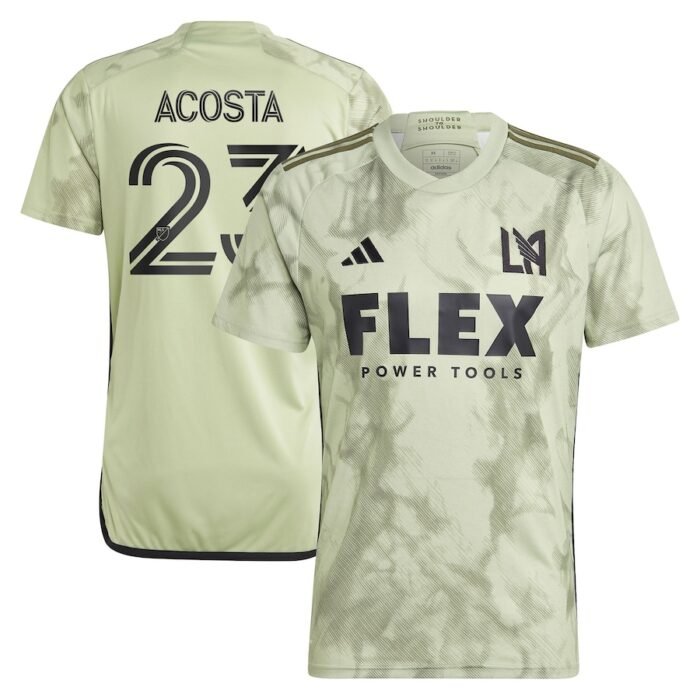 Kellyn Acosta LAFC adidas 2023 Smokescreen Replica Player Jersey - Green SKU:5349957