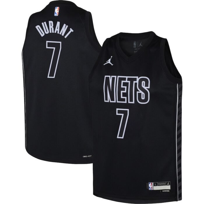 Kevin Durant Brooklyn Nets Jordan Brand Youth Swingman Jersey - Statement Edition - Black SKU:4989862