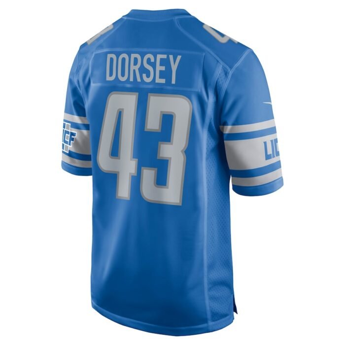 Khalil Dorsey Detroit Lions Nike Home Game Player Jersey - Blue SKU:5288165