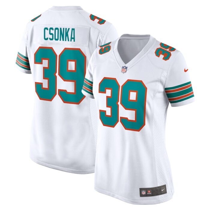 Larry Csonka Miami Dolphins Nike Womens Retired Player Jersey - White SKU:4268339