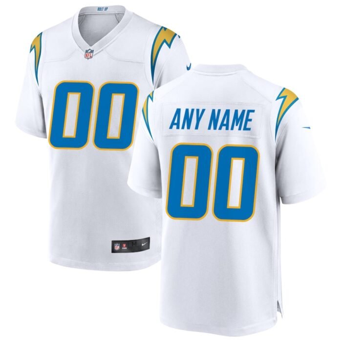 Los Angeles Chargers Nike Custom Game Jersey - White SKU:3889157