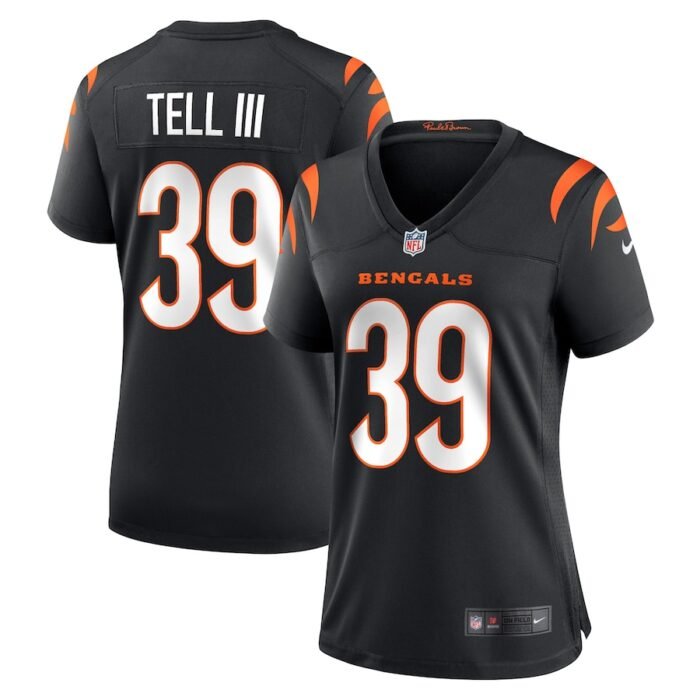 Marvell Tell III Cincinnati Bengals Nike Womens Game Player Jersey - Black SKU:5111762