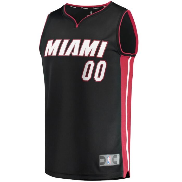 Miami Heat Fanatics Branded Youth Fast Break Custom Replica Jersey Black - Icon Edition SKU:2911769