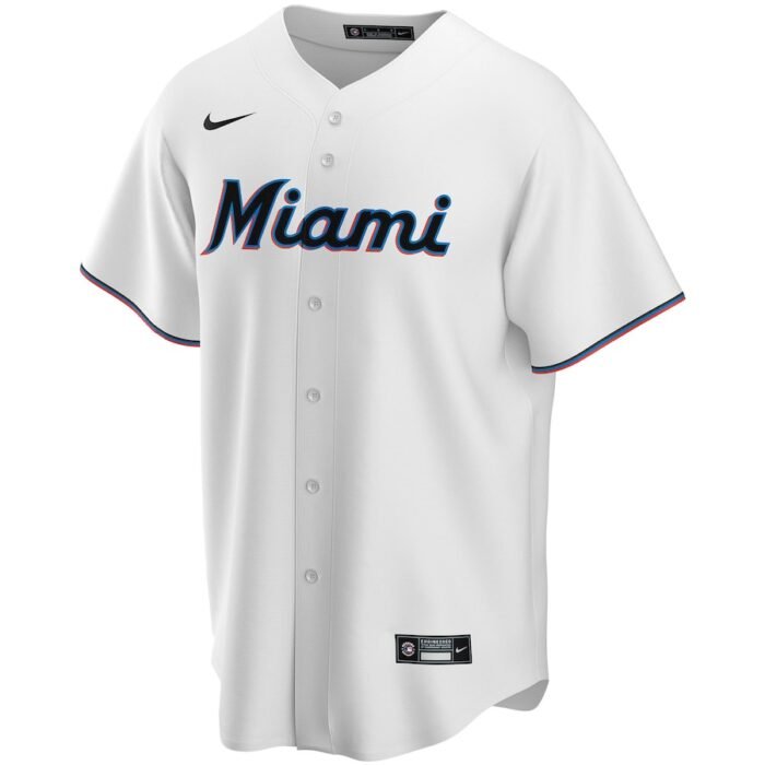 Miami Marlins Nike Home Replica Custom Jersey - White SKU:3811580