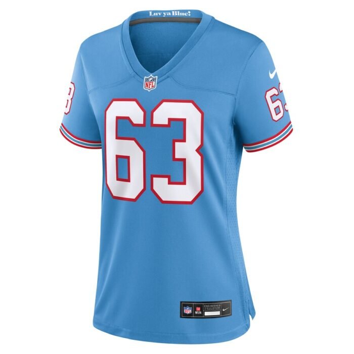 Mike Munchak Tennessee Titans Nike Womens Oilers Throwback Retired Player Game Jersey - Light Blue SKU:200412584