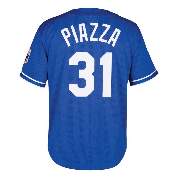 Mike Piazza Los Angeles Dodgers Mitchell & Ness Youth Cooperstown Collection Mesh Batting Practice Jersey - Royal SKU:3292122