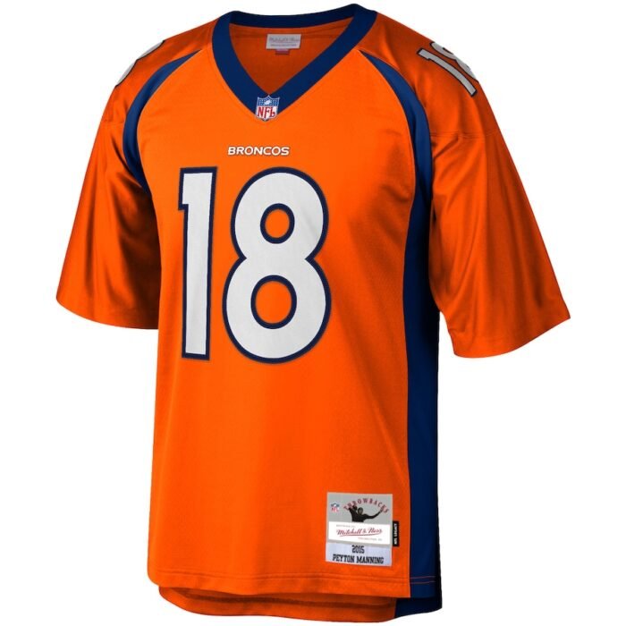 Peyton Manning Denver Broncos Mitchell & Ness Big & Tall 2015 Retired Player Replica Jersey - Orange SKU:4426193