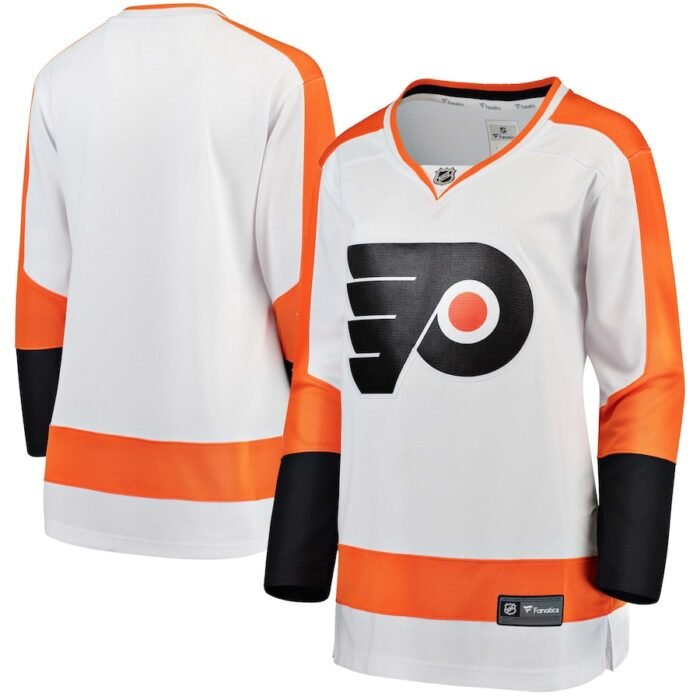 Philadelphia Flyers Fanatics Branded Womens Away Breakaway Jersey - White SKU:3009292