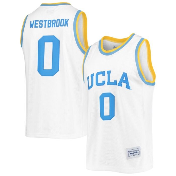 Russell Westbrook UCLA Bruins Original Retro Brand Commemorative Classic Basketball Jersey - White SKU:4264229