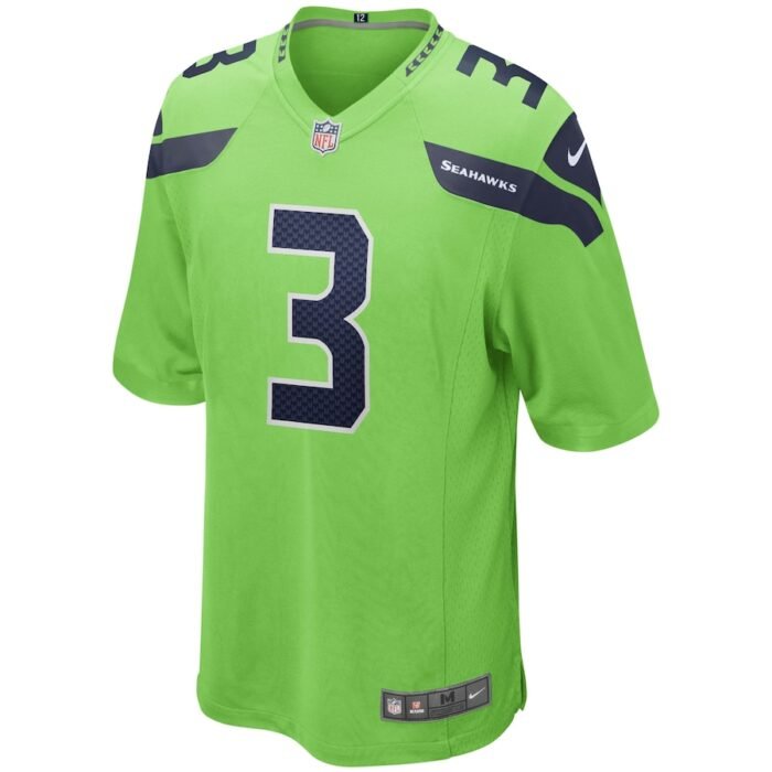 Russell Wilson Seattle Seahawks Nike Alternate Game Jersey - Neon Green SKU:3822117